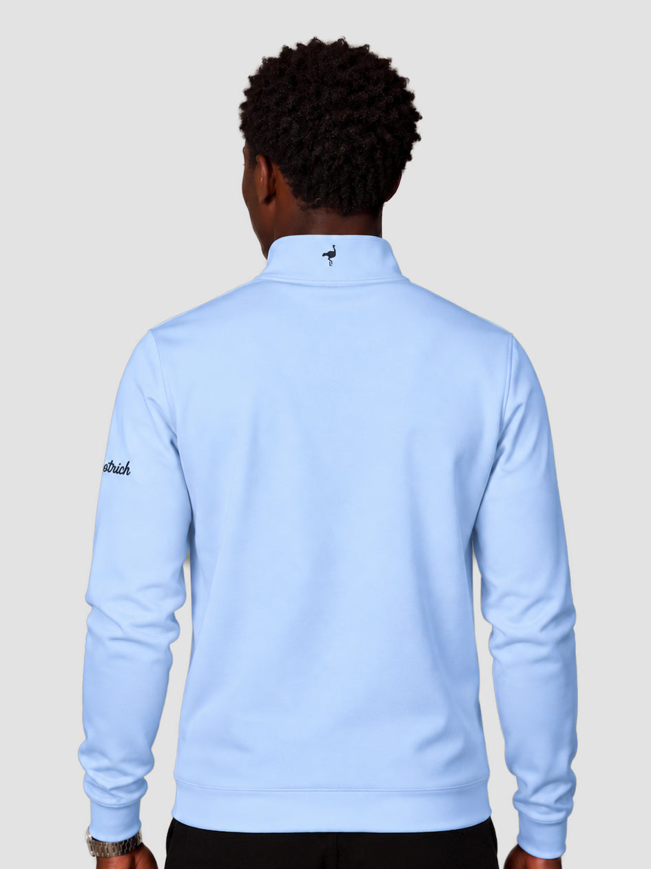 Sweater Prestige Soft in sky blue, back view